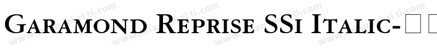 Garamond Reprise SSi Italic字体转换